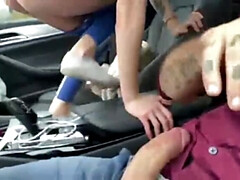 Grote lul, Auto, Dichtbij, Stel, Sperma, Gezichtspunt, Realiteit, Tiener