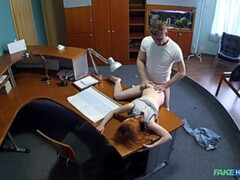 医者, 顔射, フェティッシュ, 手コキする, 看護婦, オフィス, オマンコ, ユニフォーム