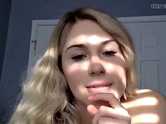 素人, ブロンド, シーメール, 一人