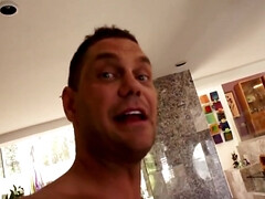 フェラチオ, 茶髪の, セレブ, 毛深い, ハメ撮り, オマンコ, ストッキング, 三人