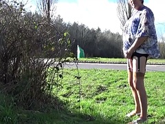 In den arsch, Grosser schwanz, Crossdresser, Dildo, Hardcore, Lingerie, Öffentlich, Transfrau