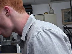 IR Loving Sub Redhead Bareback With BBC In The Office
