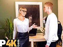 Blonde, Sucer une bite, Femme couguar, Lunettes, Hd, Russe, Jarretelles, Professeur