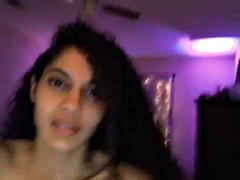 Chica, Tetas grandes, Negro, Ébano, Solo, Tetas