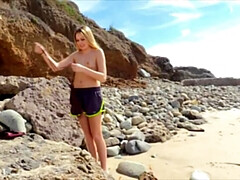 素人, ブロンド, 女, Hd, アウトドア, 一人