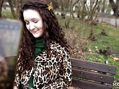 German Teen Alisa Horakova Fucked Hard at Casting - Big Saggy Natural Tits & Hairy Pussy