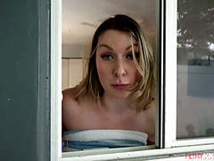 Busty Blonde MILF Sydney Paige Fucks Pervy Guy Peeping On Her - Big Tits & Deep Throat
