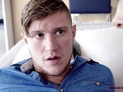 デカチン, デカパイ, フェラチオ, 巨乳な, イく瞬間, 手コキする, 淫乱熟女, 母