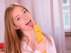Blonde, Doigter, Embrassement, Lesbienne, Léchez, Chatte, Élève, Maigrichonne