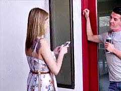 Sucer une bite, Brunette brune, Adolescente, Plan cul à trois