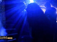 浴室, 美人, フェラチオ, カワイイ, なめる, パーティ, 小柄, オッパイの