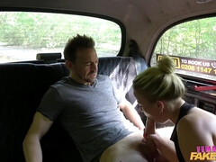 A female cabbie needs to be fucked. A passenger is happy to help her.