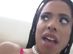 Anal, Loco, Consolador, Ébano, Sexo duro, Interracial, Juguetes, Uniforme