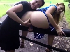 Cul, Doigter, Lesbienne, De plein air, Adolescente, Webcam