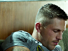 New Recruit Takes Pounding By 2 Army Vets in Bareback Threesome - DisruptiveFilms