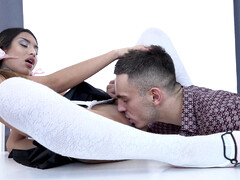 In den arsch, Braunhaarige, Hd, Natürlichen titten, Zopf, Socken, Jungendliche (18+), Eng