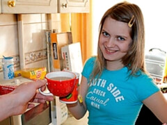 Rubia, Estilo perrito, Cocina, Pov, Afeitado, Estriptis, Adolescente, Tetas