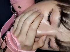 素人, アジア人, 美人, デカパイ, フェラチオ, イく瞬間, 手コキする, 日本人