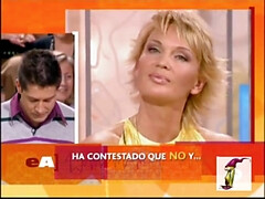 Blonde with fashionable hairstyle demonstrating her sexy legs