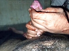 18 jaar, Aziatisch, Pijpbeurt, Stel, Sperma in mond, Hd, Masseren, Vrouw