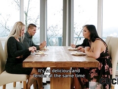 Friendly Cuckolding - busty Czech brunette with big ass Sofia Lee cheating on her old impotent hubby