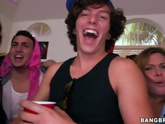 Asiático, Rubia, Grupo, Sexo duro, Pezones, Fiesta, Estrella porno, Público