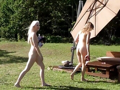 18, ブロンド, ヨーロピアン, Hd, なめる, 小柄, オマンコ, オッパイの