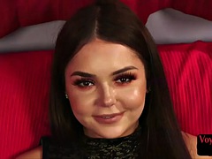 茶髪の, 着衣女と全裸男, フェムドム, 下着, 魅力的, ヤリマン