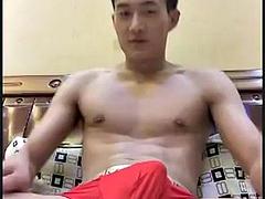 アジア人, 手コキする, 一人