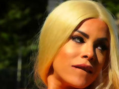 デカパイ, ブロンド, Hd, ラティーナ, 熟年, 淫乱熟女, アウトドア