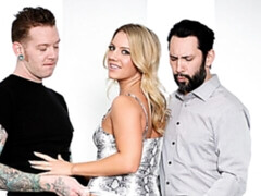 ブロンド, フェラチオ, ハードコア, 3p男男女, 三人, オッパイの