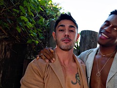 Anal, Sucer une bite, Homosexuelle, Hard, Interracial, De plein air