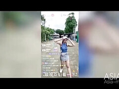 Asiático, Mamada, Chino, Pareja, Erótico, Hd, Al aire libre, Montar