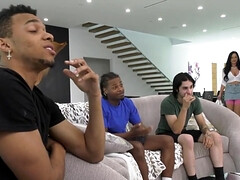 Grote kont, Grote mammen, Zwart, Universiteit, Oudere vrouw, Kut duiken, Stiefmoeder, Trio