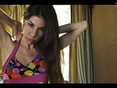 Жопа, Брюнетки, Обнаженные, Натуральные сиськи, Трусики, Бритые, Соло, Молоденькие