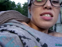 Leie, Blasen, Besamung, Geld, Im freien, Pov, Öffentlich