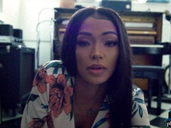 デカパイ, 茶髪の, 黒人, Hd, 下着, ソフトコア, 一人, ストッキング