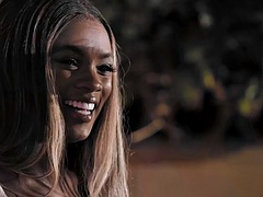 Negro, Linda, Ébano, Besar, Lesbiana, Fiesta, Adolescente, Tetas
