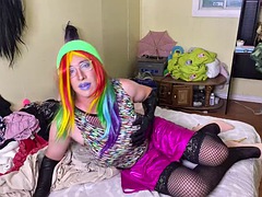 Leie, Grosser schwanz, Crossdresser, Spermaladung, Süss, Lingerie, Transfrau, Solo