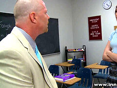 InnocentHigh ginger-haired schoolgirl nubile Alana Rains spanked fuc