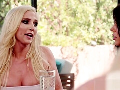 巨乳な, カワイイ, レズビアン, 淫乱熟女, オマンコ, ティーン, 三人, オッパイの