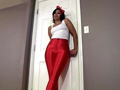 They Had The Baby Sitter Tied Up In Her Skin Tight Red Span