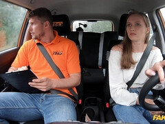 Tussi, Grosser schwanz, Blasen, Auto, Tschechisch, Europäisch, Im freien, Realität