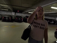 Amateur, Chica, Rubia, Dinero, Tetas naturales, Pov, Público, Tetas