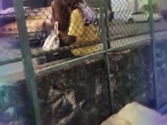 素人, 黒人, 黒人, アウトドア, 公共, 現実, のぞき