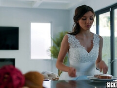 Wedding jitters were shattered with sex