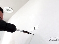 素人, 面接, 茶髪の, イマラチオ, 指いじり, ピアス, ハメ撮り, フェラする