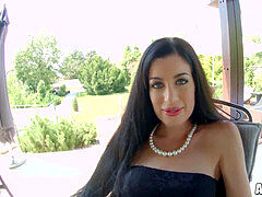 All inward April Blue explodes jizz out of her pussy up close