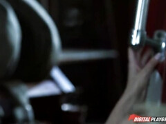 アジア人, デカパイ, 黒人, 車, オフィス, タトゥー, オッパイの, ユニフォーム