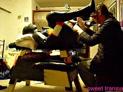 アナル, ブーツ, カップル, ハードコア, ゴム, 熟年, シーメール, おもちゃ